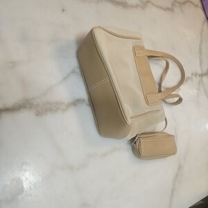 Worthington Cream and Tan Tote Bag